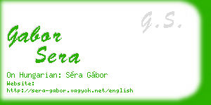 gabor sera business card