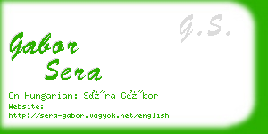gabor sera business card